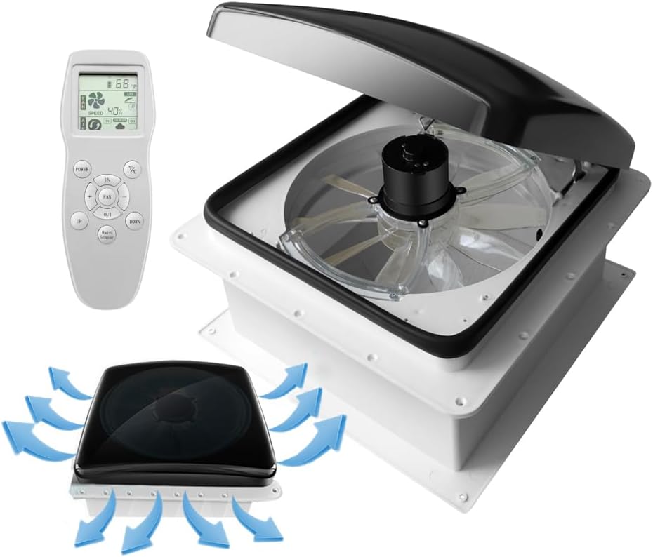 Reversible 14ft RV Roof Fan with 10 Speeds for Ventilation