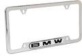 BMW License Plate Frame Wording (Silver) - Genuine Stainless Finish