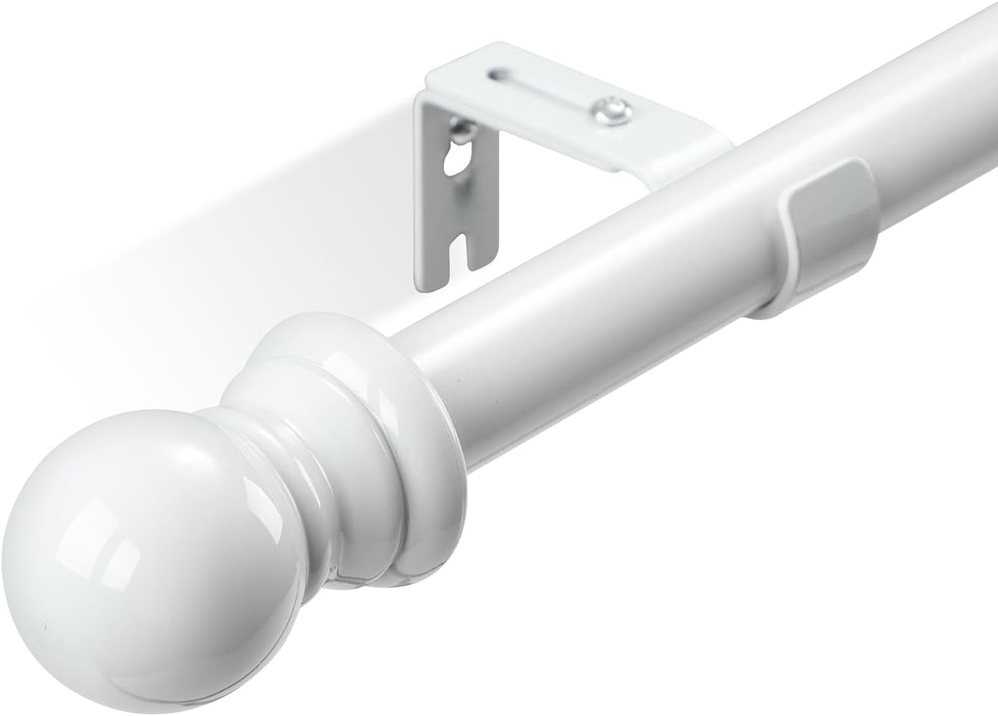 HOSKO 1 Inch Curtain Rod - Adjustable 30-60 Inches - Easy Installation
