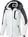 Pdbokew Women's Ski Fleece Hood Snow Coat