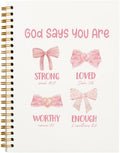 Pink Bow Coquette Notebook Bible Journal for Women - Cute 5.5x8.3 in