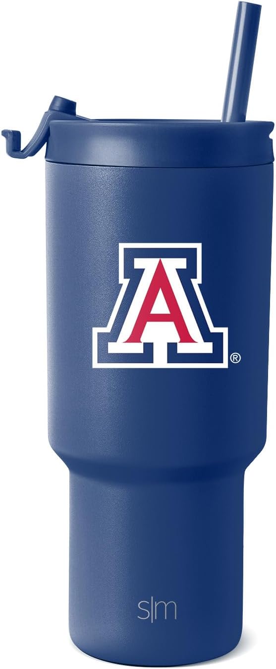 30oz Tumbler with Flip Lid and Straws - Perfect for Arizona Fans