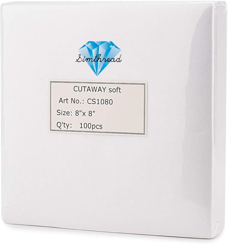 Simthread Cut Away Stabilizer 2.8oz - 8x8 100pcs/pack
