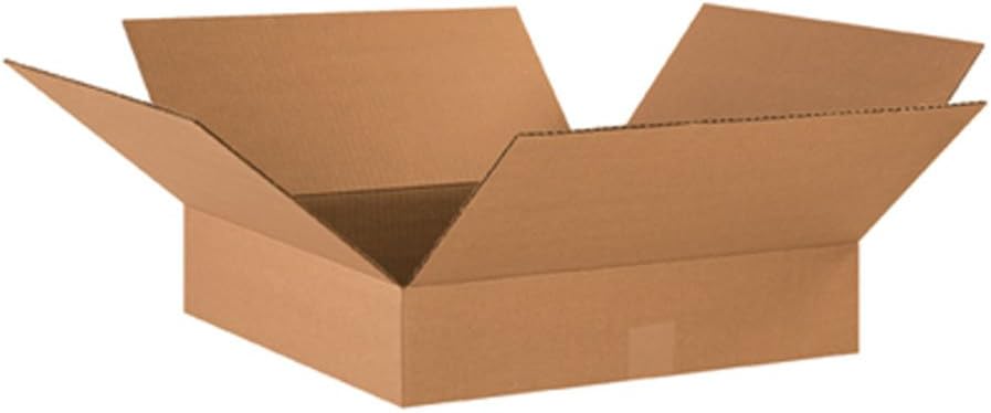 AVIDITI Shipping Boxes Flat 18L x 18W x 4H for Packing Needs