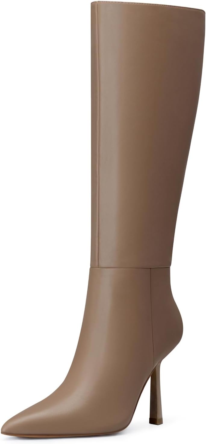 Womens Knee High Boots with 3.54 In Stiletto Heel for Fall