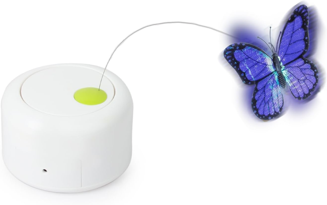 Interactive Flutter Butterfly Toy for Indoor Cats