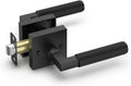 Black Privacy Door Handle with Lock - Matte Finish
