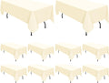 10 Pack Polyester Tablecloth 60 x 102 in Beige - Wrinkle Resistant