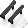 Matte Black Cabinet Pulls 2-1/2 in Hole Center - Pack of 20