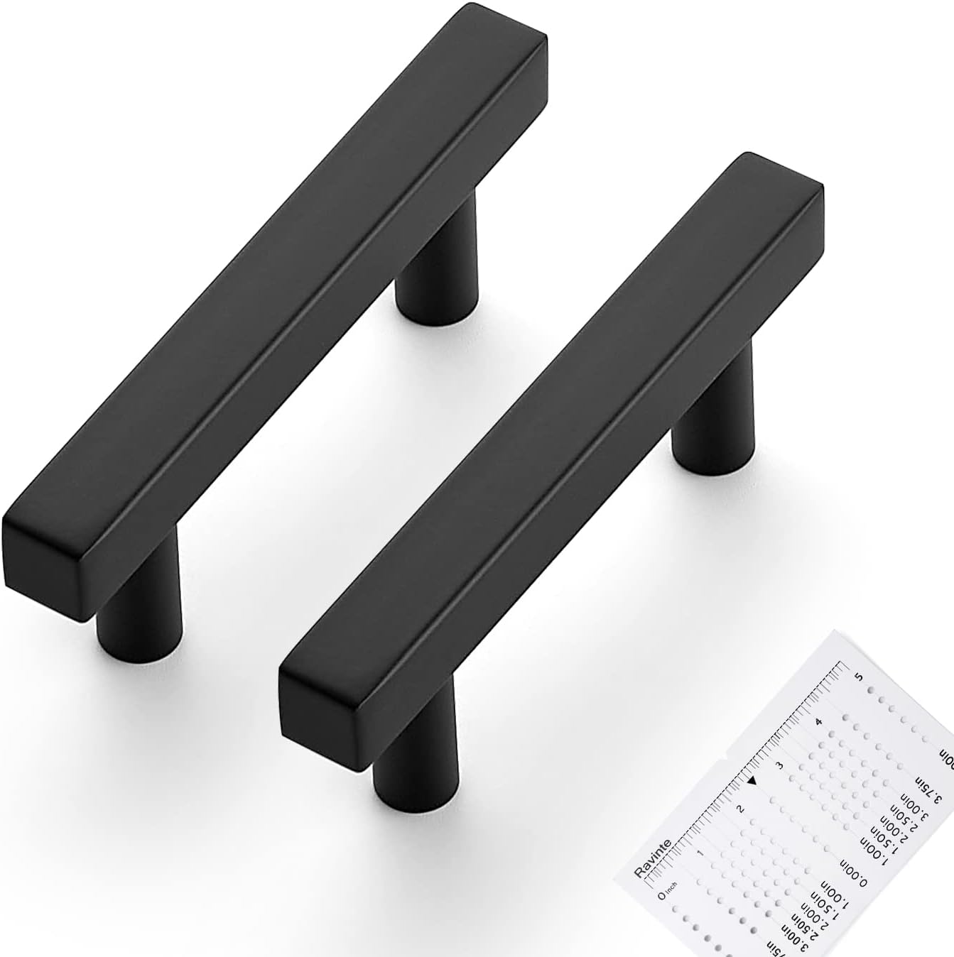 Ravinte 20 Pack Matte Black Cabinet Pulls for Modern Kitchens