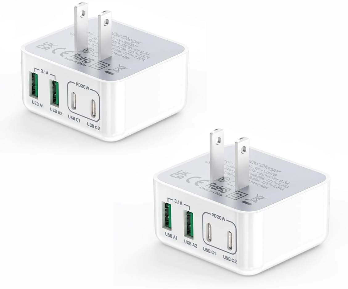 XUDUO 40W 4-Port Fast Charger - Rapid Charging for Multiple Devices
