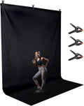 Black 9 x 13 ft Backdrop Screen - Seamless Heavy-Duty Photo Background