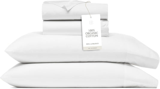 BOLL & BRANCH Signature Hemmed Sheet Set - Luxury Organic Cotton