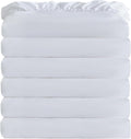 White Full Fitted Sheet 54x75 6 Pack - Deep Pocket Host Essentials