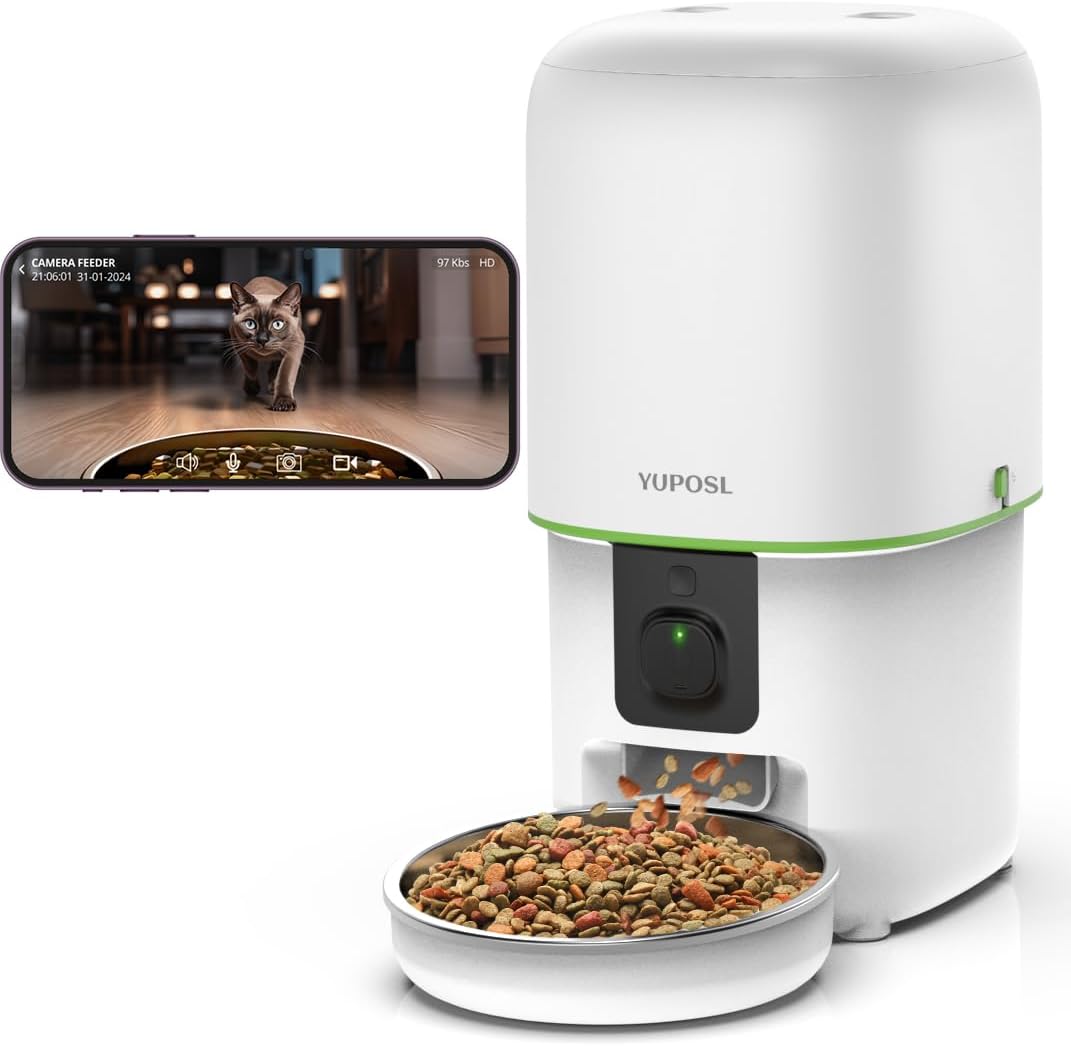 Automatic Cat Feeder with Camera - Smart 5G WiFi Pet Dispenser