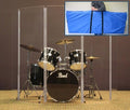 Drum Shield 5 Panels 2ft x 5.5ft Acrylic Drum Cage - Clear Isolation