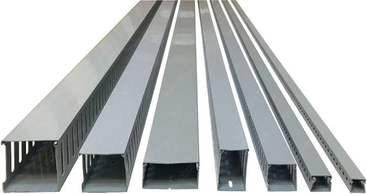 Electriduct Open Slot Wire Duct Cable Raceway - 39 Feet White