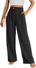 LILLUSORY Wide Leg Dress Pants High Waisted Trousers - Polished Draped