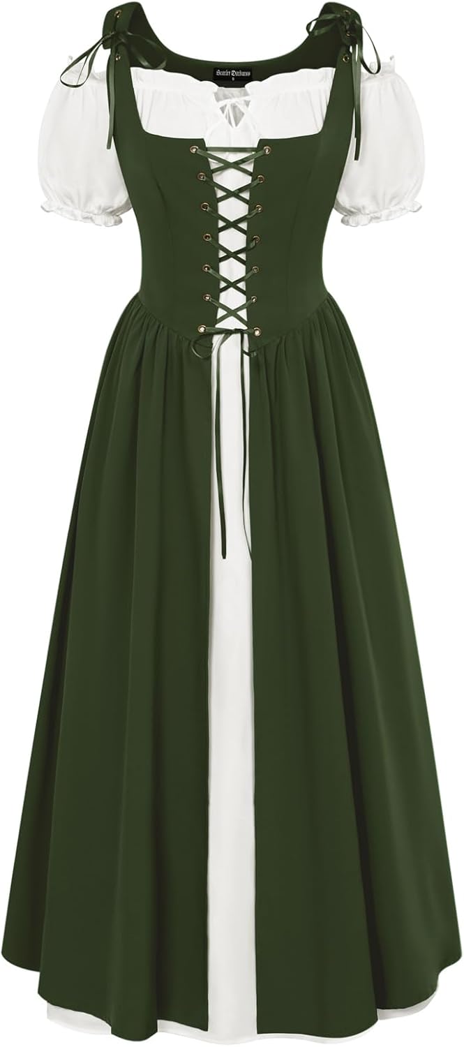 Scarlet Darkness Halloween Renaissance Costume for Women Peasant Dress