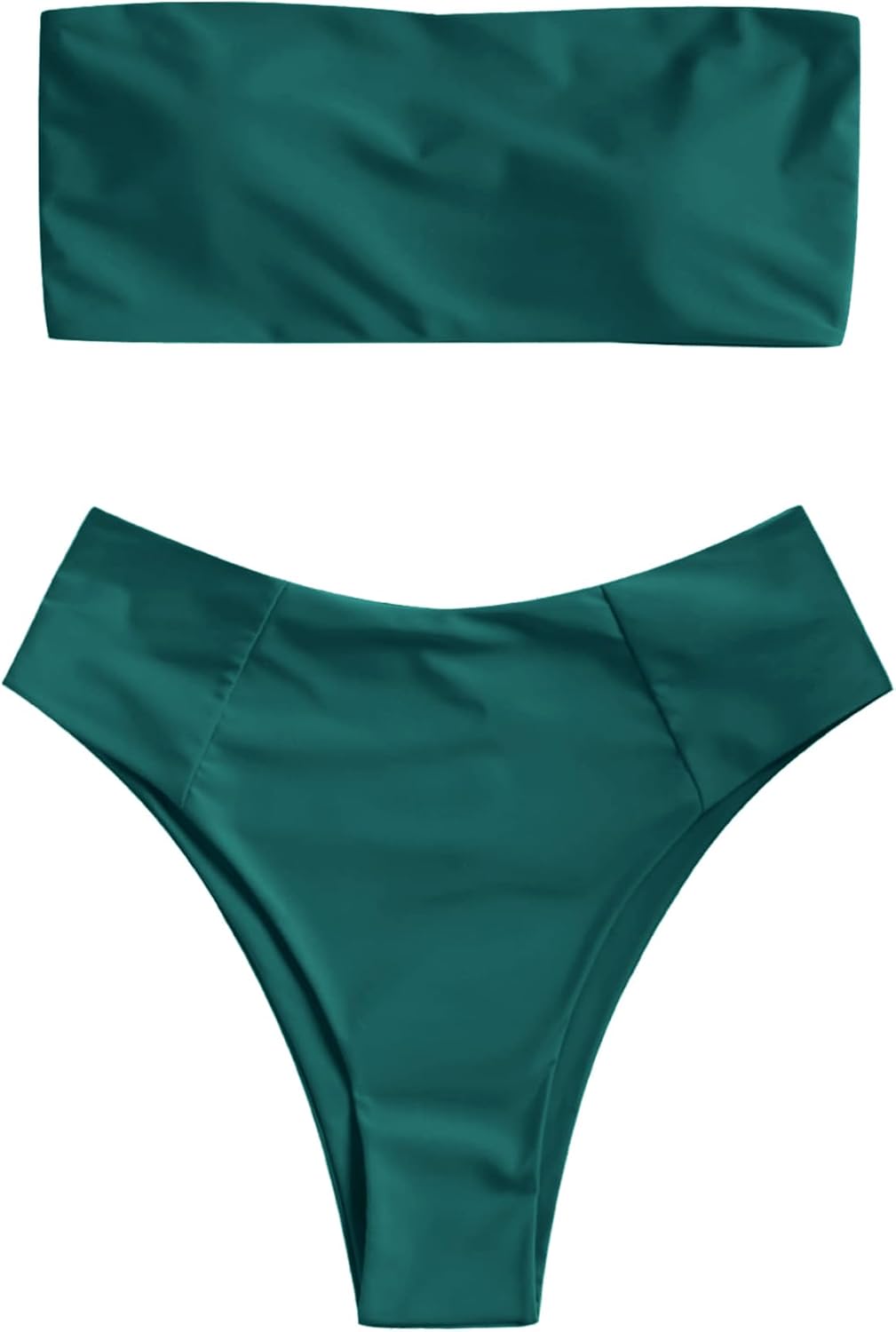 ZAFUL Women's High Cut Bandeau Bikini Set for Stylish Swims