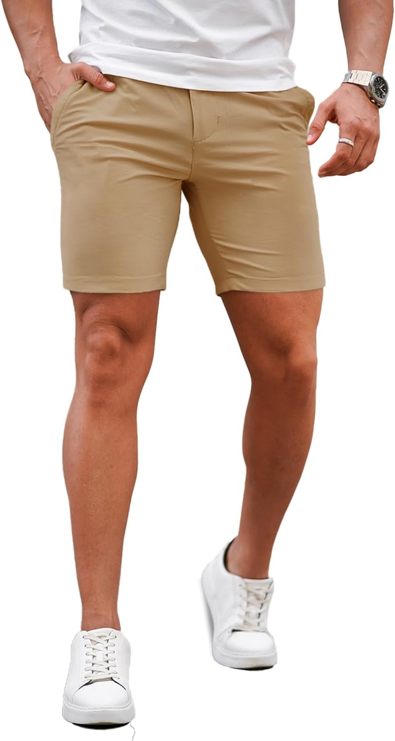 GINGTTO Mens Slim Fit Shorts for Comfort and Style