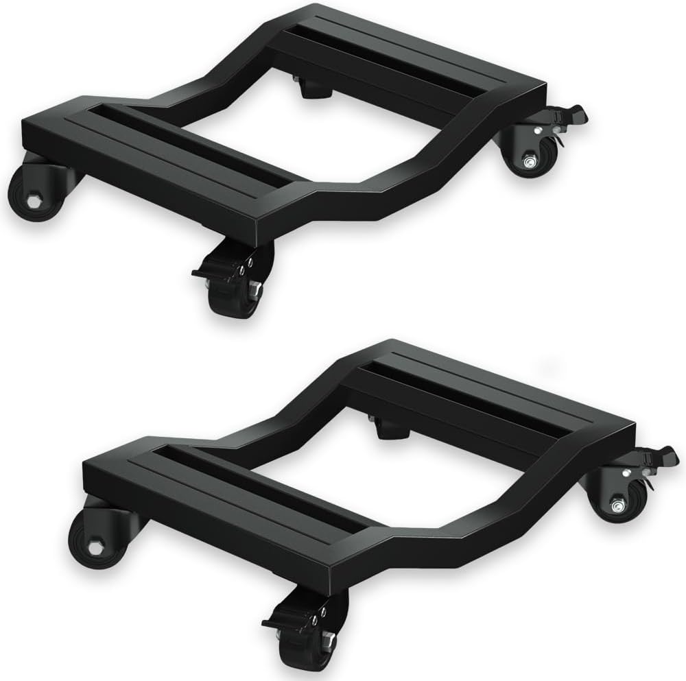I'Ezonk Industrial Stainless Steel Car Dolly Set for Easy Moves