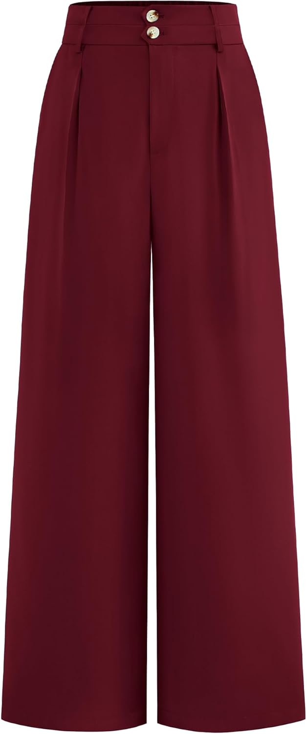 BTFBM Women Wide Leg Dress Pants for Business Casual Style