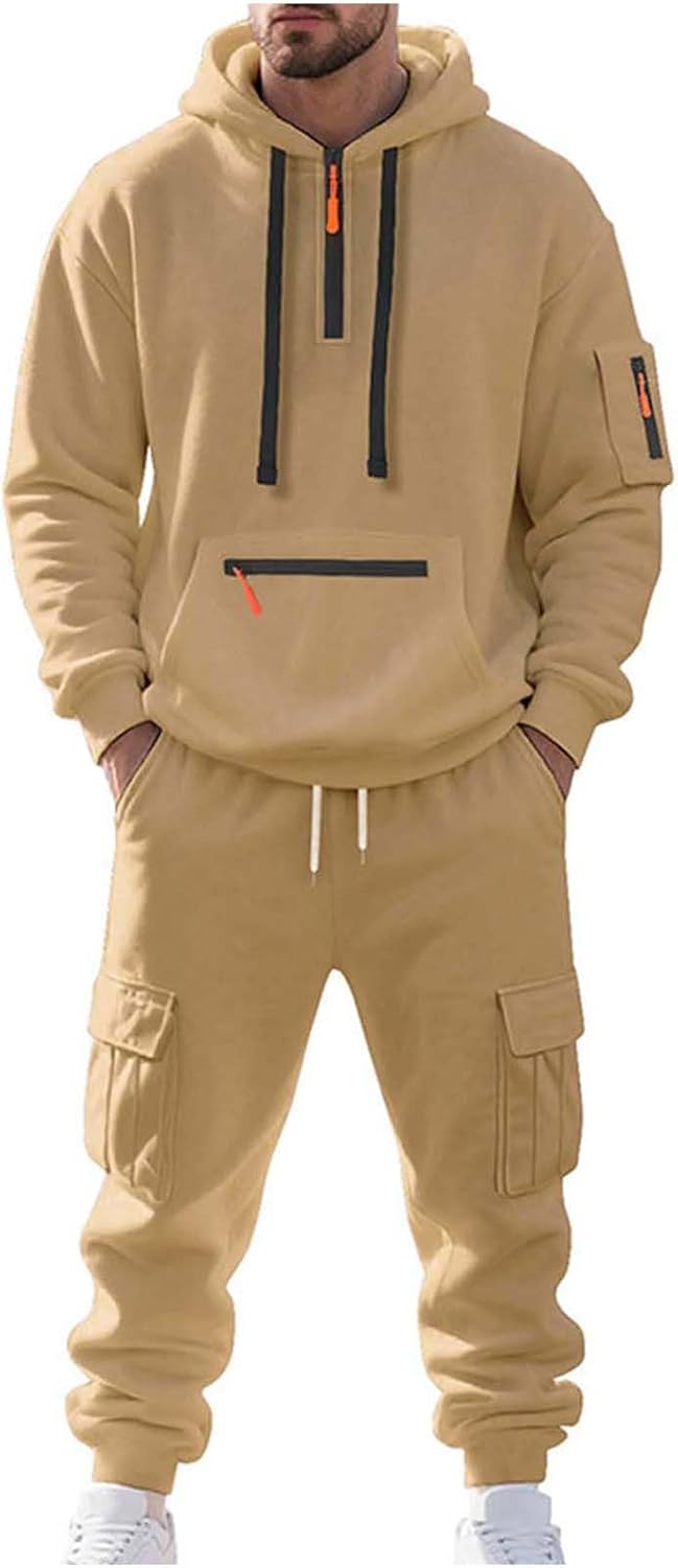 Fleece Lined Men Tracksuit Set for Cold Days and Style