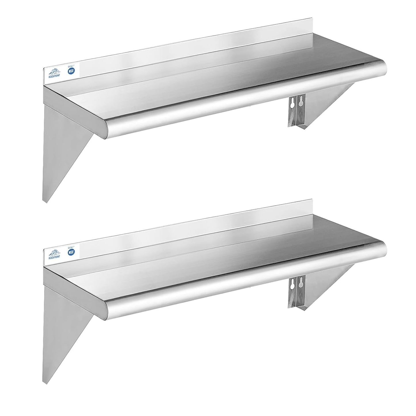 ROCKPOINT Stainless Steel Shelf 10 x 30 Inches for Heavy Use