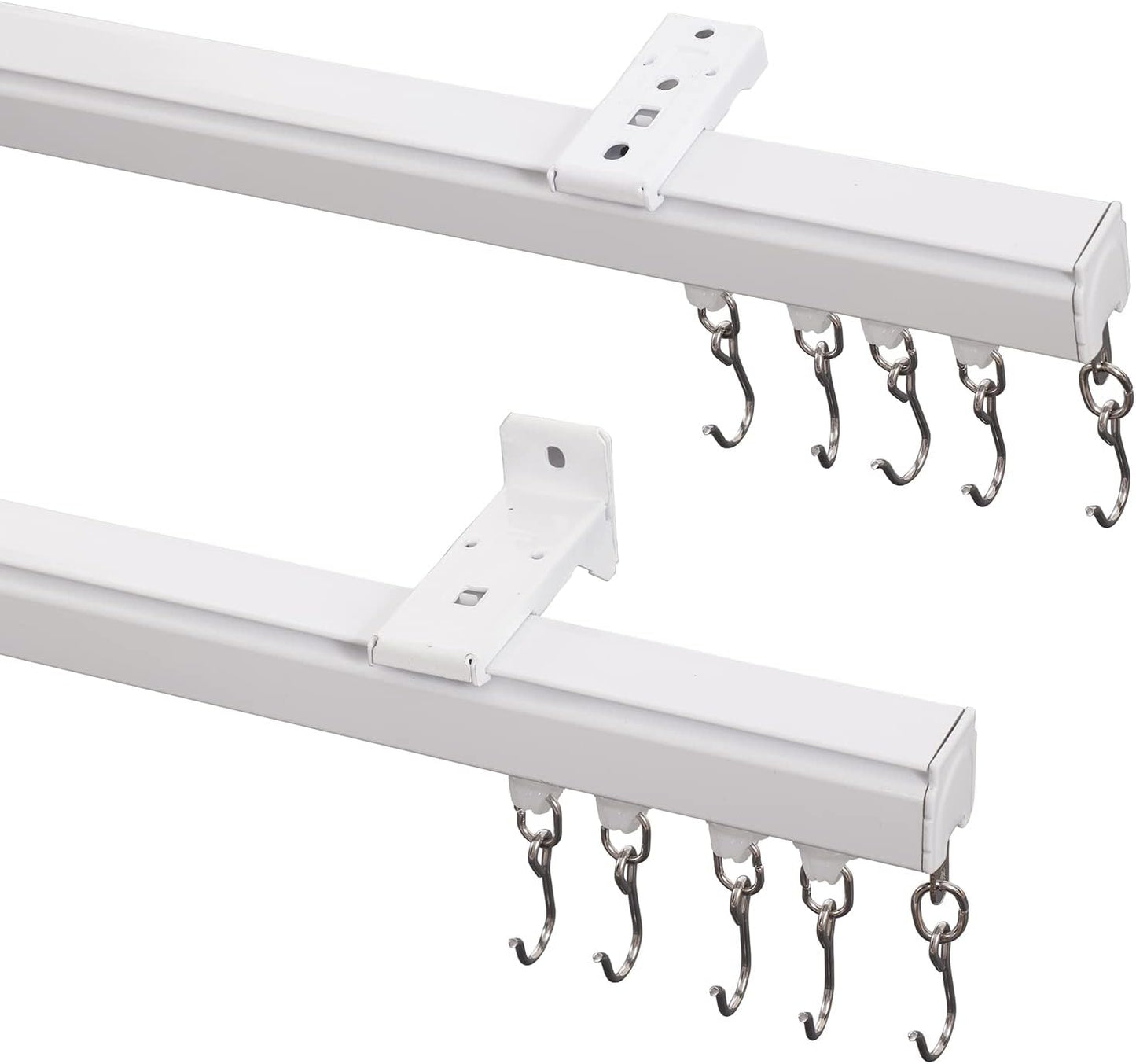ChadMade Adjustable Curtain Track Rod Set for Versatile Installations