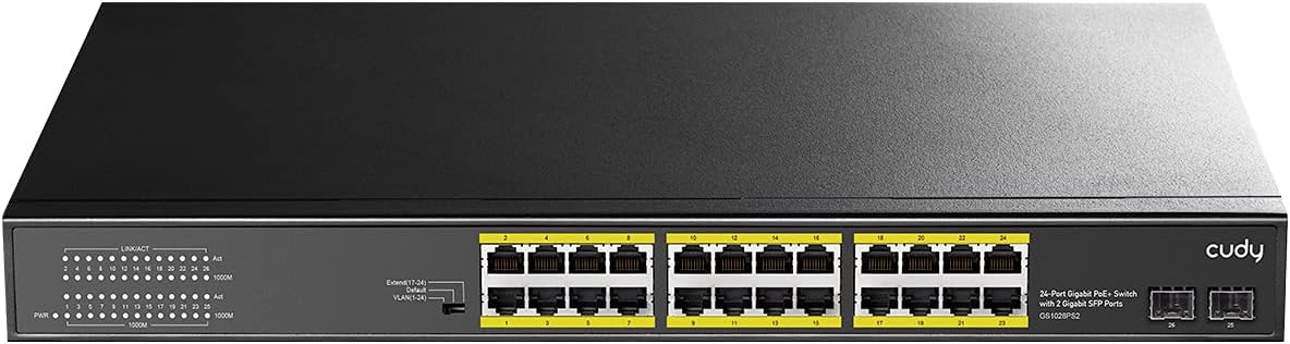 Cudy 24 Gigabit Ethernet Unmanaged PoE+ Switch for Networks