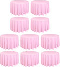LTC LINENS 108 in Round Tablecloth 10 Pack Pink - Floor Length