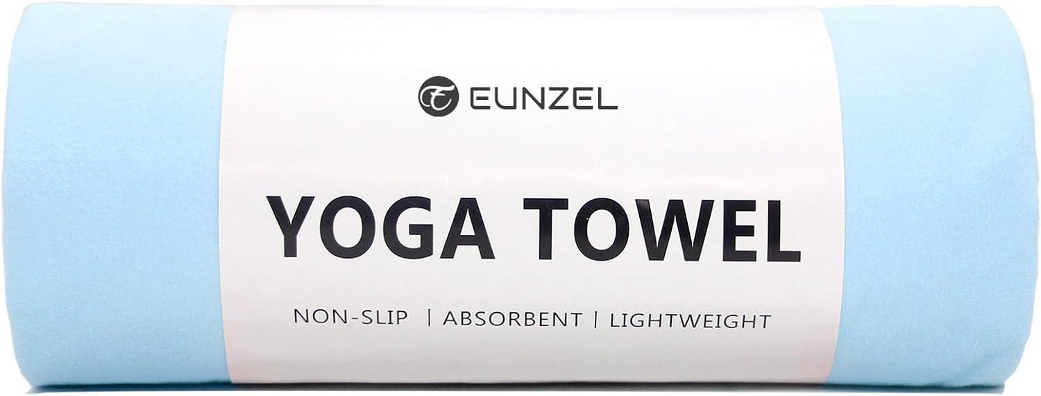 Eunzel Non-Slip Hot Yoga Towel - Sweat Absorbent Microfiber for Hot Yoga & Pilates