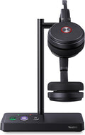 Yealink WH62 DECT Wireless Headset with Base - Long Range Dual-Ear