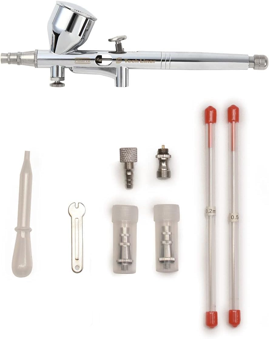 Profix Airbrush Kit: Precision 0.2-0.5mm for Model Painting