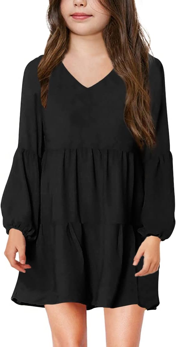 Imily Bela Girls Casual Tunic Dresses for School and Parties