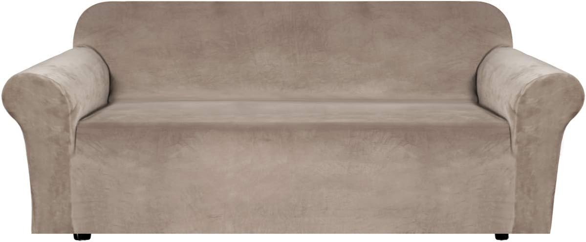 H.VERSAILTEX Stretch Velvet Sofa Covers for Large Couches