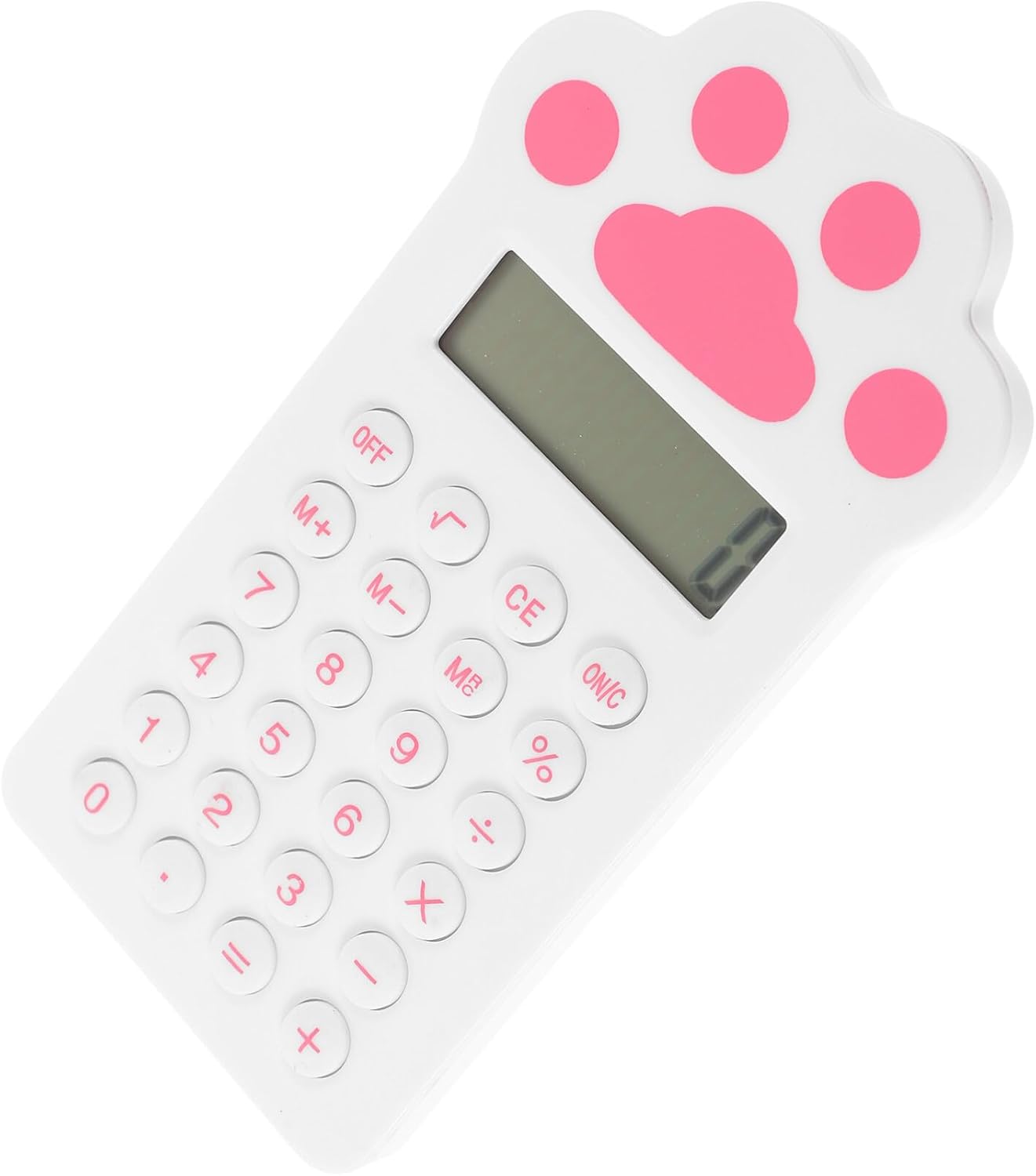 NUOBESTY Solar Cute Cat Paw Calculator - LCD Screen for Home & School