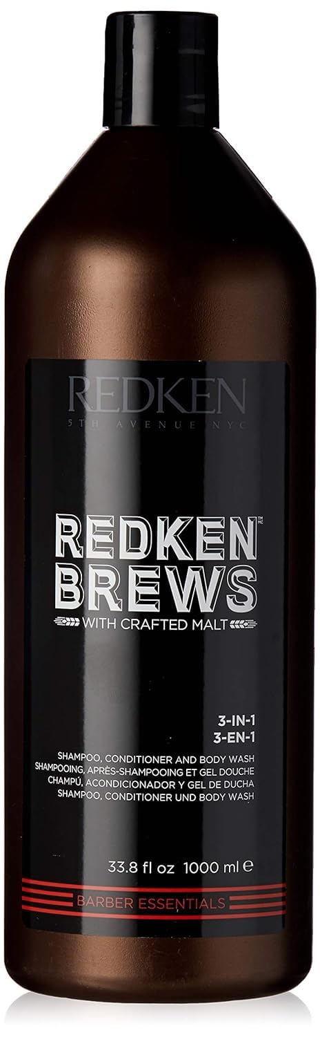 Redken Brews 3-In-1 Men's Shampoo, Conditioner and Body Wash