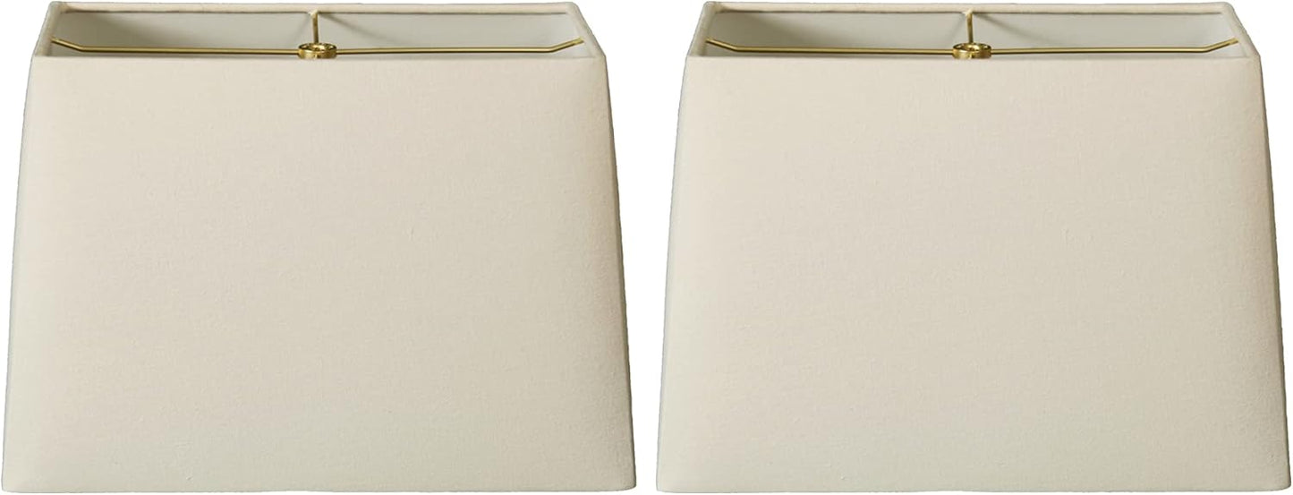 Set of 2 Rectangle Hardback Lamp Shades for Table Lamps 11ft