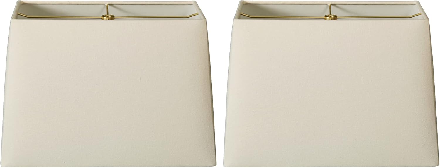 Set of 2 Rectangle Hardback Lamp Shades for Table Lamps 11ft