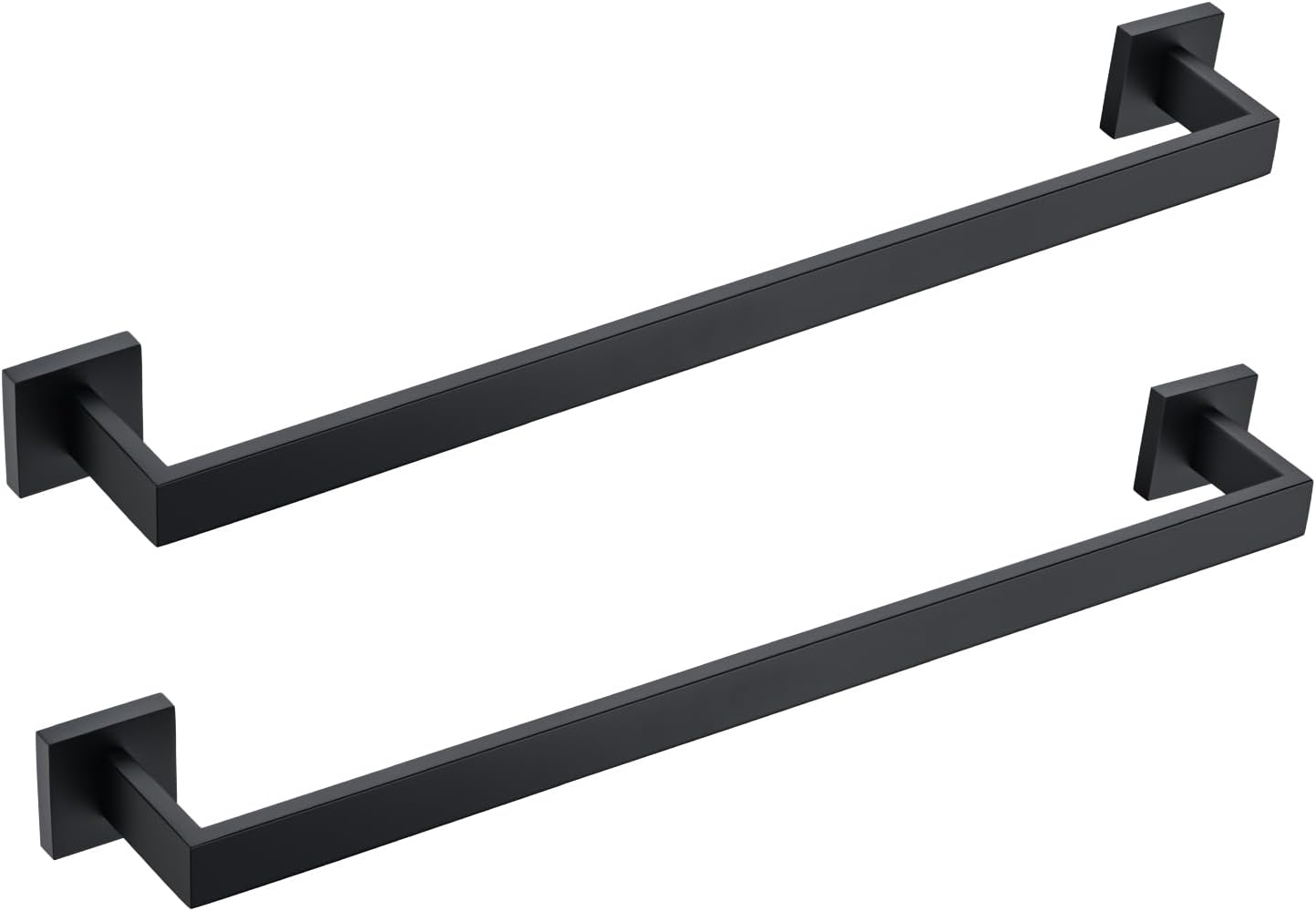 BANOLUX Towel Rack - 16-Inch Matte Black Towel Bar 2 Pack