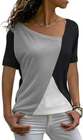 Sarin Mathews Patchwork Color Block Tunic Top - Casual Loose Fit