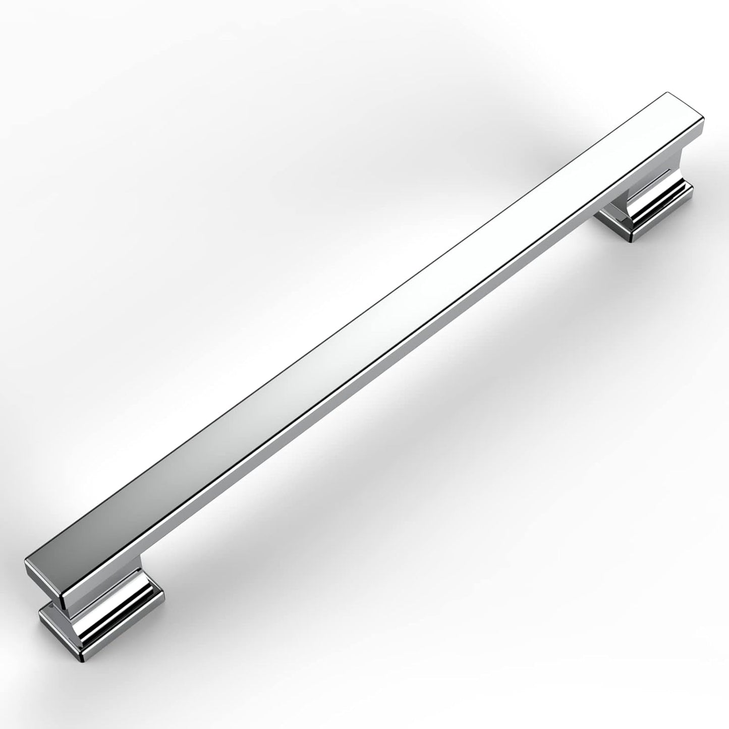 Amerdeco 10 Pack Polished Chrome Cabinet Pulls for Modern Style
