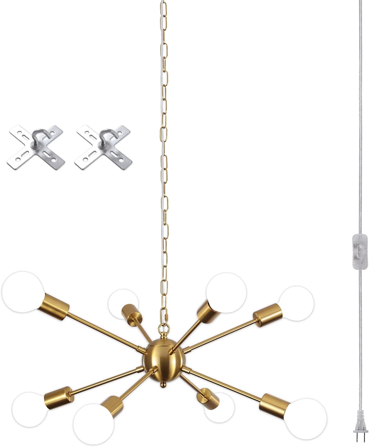 Stylish Plug in Chandelier with 8 Lights for Any Room