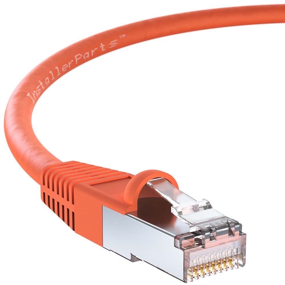 InstallerParts 10 Pack Shielded CAT6 Ethernet Cable 7 FT Orange