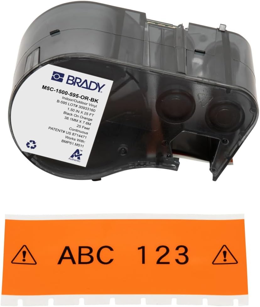 Brady Authentic All-Weather Vinyl Labels for Industrial Use