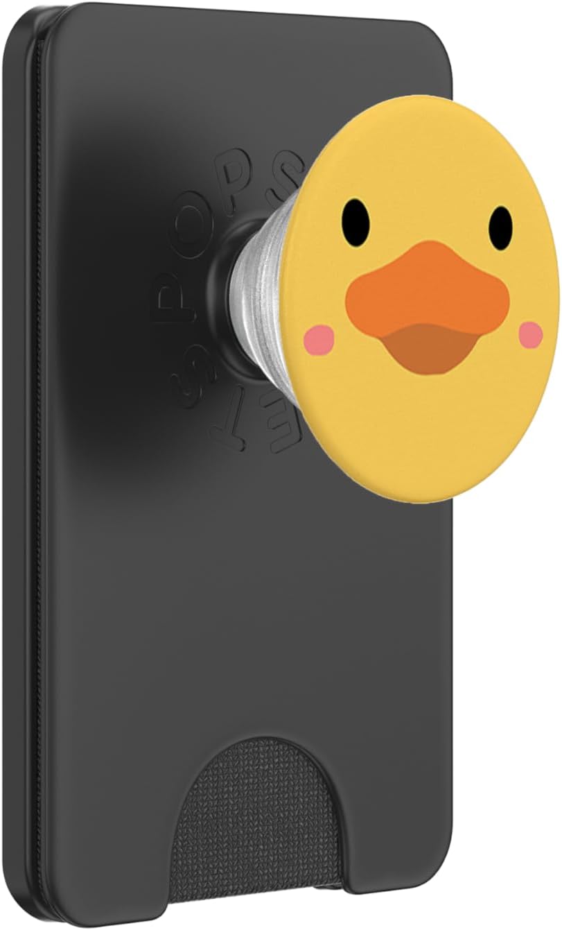 PopSockets PopWallet for MagSafe - Funny Yellow Rubber Duck