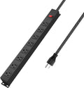 8 Outlet Power Strip Metal Surge Protector - Wide Spaced, Mountable