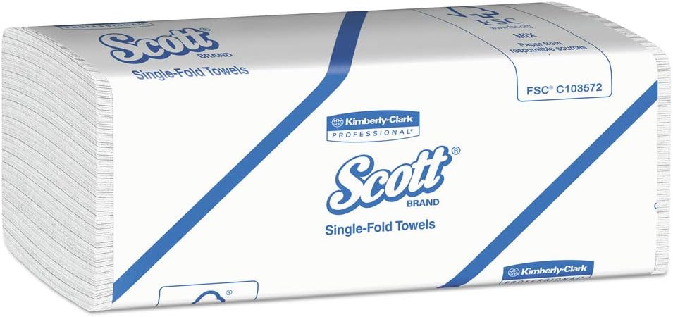 Scott 1700 Single-Fold Towels with Absorbency Pockets, 250/Pack